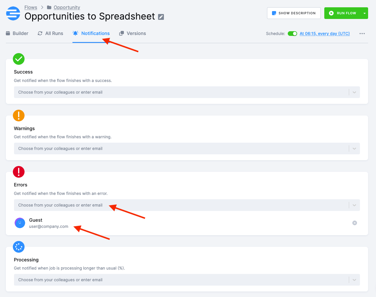 Screenshot - Set up notifications